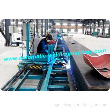 Corrugated Web Automatic H Beam Welding Line With Gas Shiel